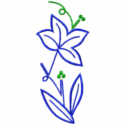 Flowers And Tree Embroidery Design 1